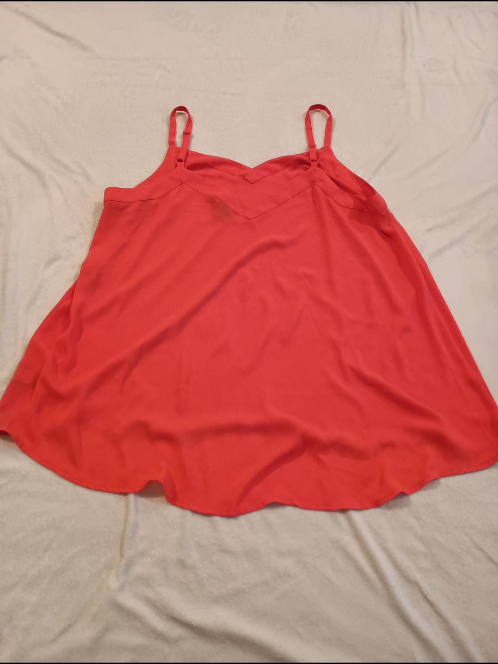 Torrid Chiffon Double Layer Sheer Cami Women's Size 12 (0/Large) Bright Orange